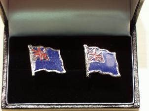 Royal Naval Reserve flag enamelled cufflinks - Click Image to Close